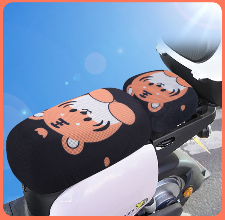 Electric Vehicle Cushion Cover New National Standard Battery Car Breathable Sun Cover Cushion Cover Electric Bicycle Front Seat Rear Seat Mesh Cover