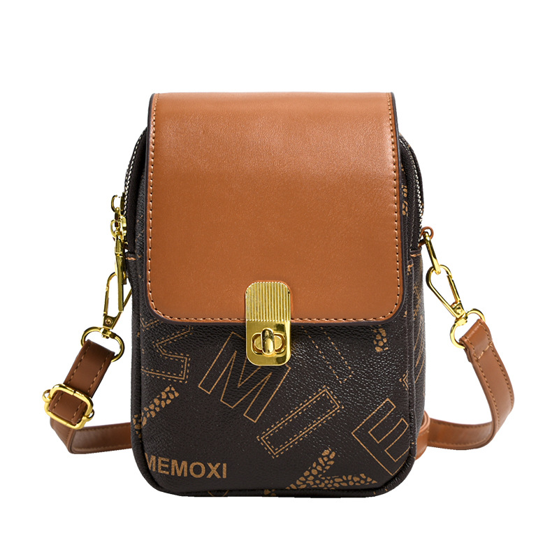 Borsa a tracolla per donna 2023 Nuova borsa a tracolla multifunzionale con lettere stampate sul mercato Borsa per cellulare classica e alla moda_voghion.com