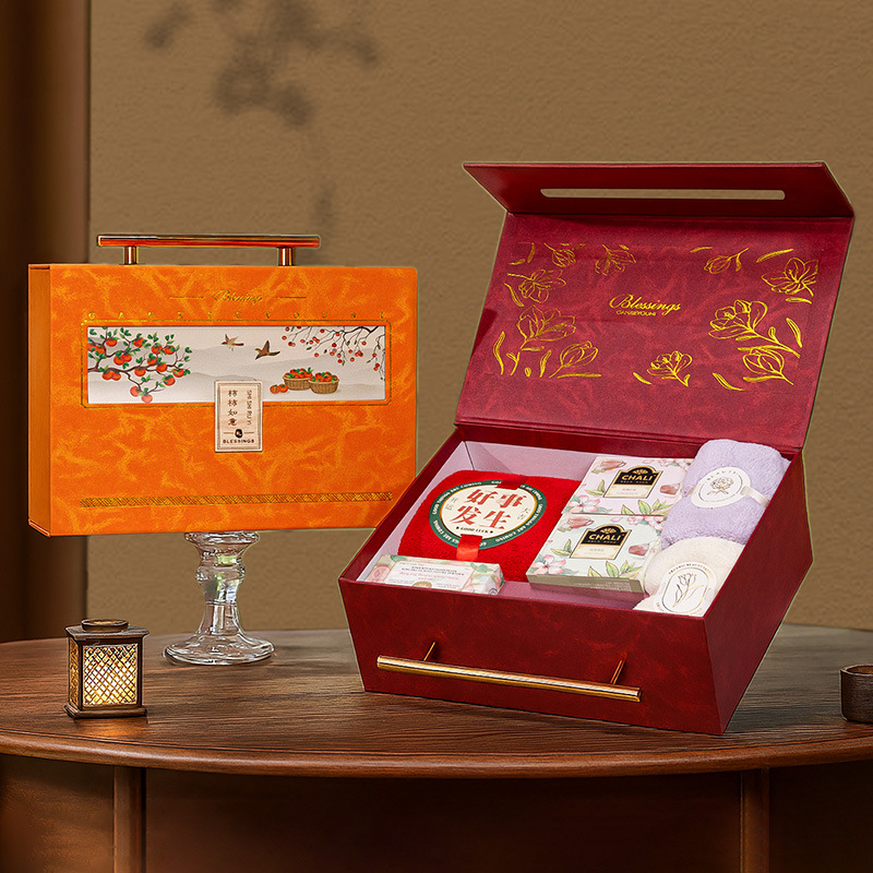 Caja de dulces chinos en stock, caja de regalo de casamiento de alto grado, caja de regalo de té de aroma de mano