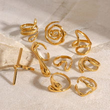 杰鼎欧美戒指小众高级感手饰钛钢不掉色首饰不锈钢跨境饰品rings