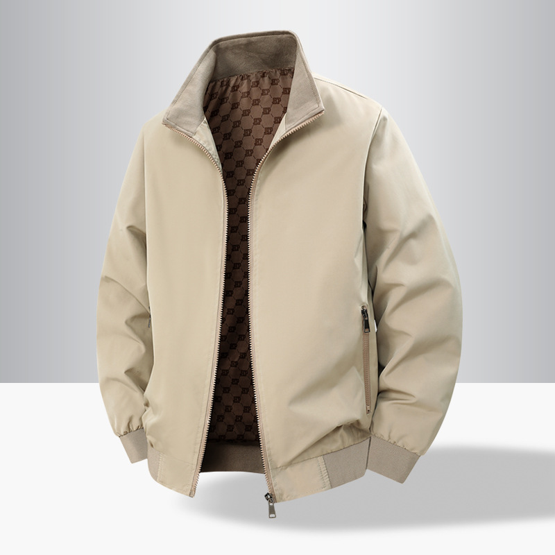 Men's New Stand-up Collar Casual Jacket Autumn And Winter Versatile Trend Loose Coat_viptrois.com