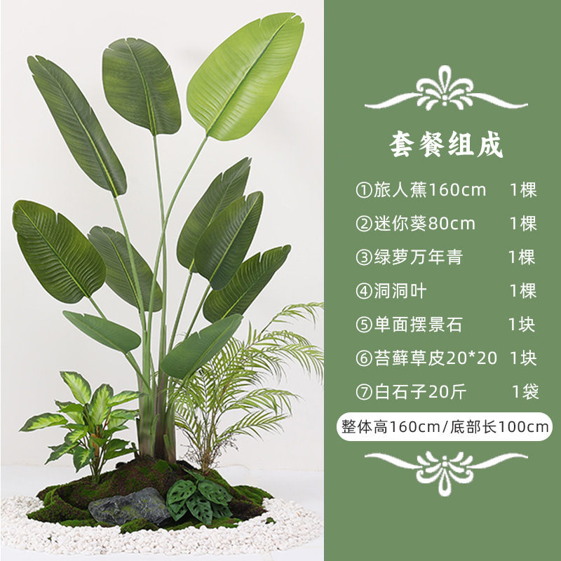 仿真绿植造景组合室内客厅橱窗空间场景装扮仿生植物景观婚庆装饰|undefined