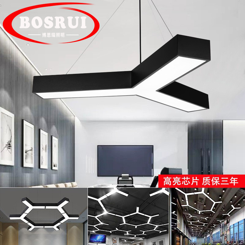 Office Y-shaped Y-shaped chandelier Herringman creative personality industrial wind Net cafe shop exhibition hall supermarket gym chandelier