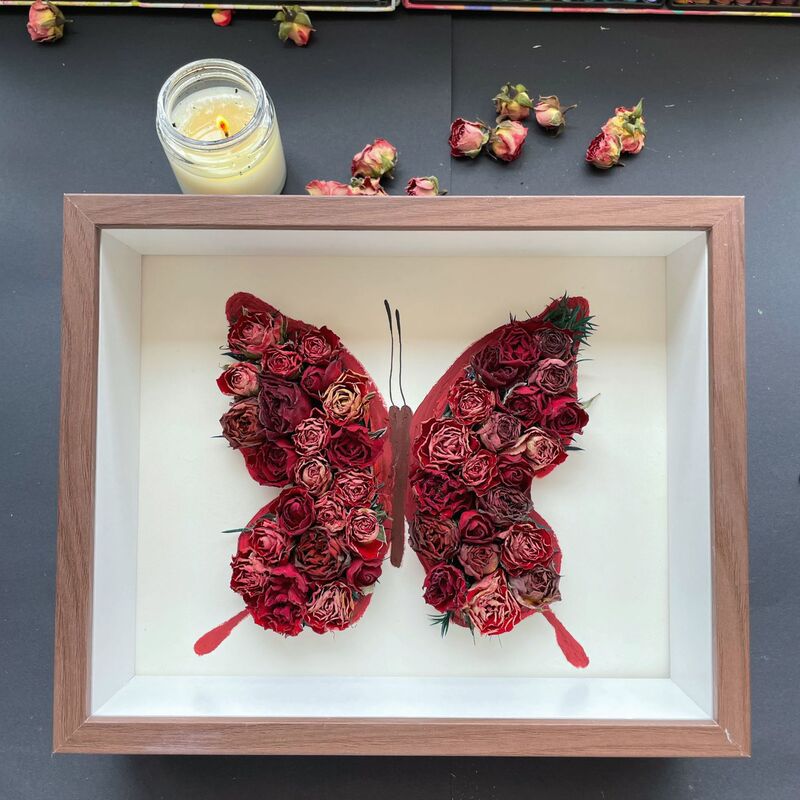 Acrylic Wooden Hollow Photo Frame Empty 5cm Handmade DIY Dried Flower Plant Butterfly Specimen Picture Frame Wall Hanging Table