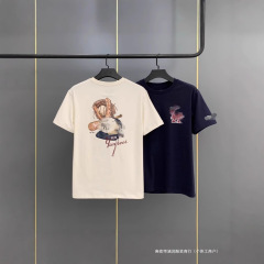 New Eraニューも華2025新型M家半袖tシャツNY野球プリントファッションカップル