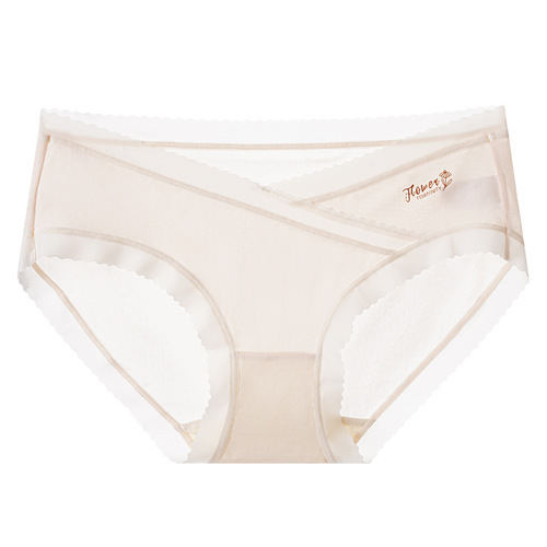Maternity panties summer ice silk thin quick-drying breathable large size second trimester and third trimester pure cotton antibacterial style for women