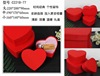 Box heart-shaped for St. Valentine's Day, pack, set, Birthday gift, 3 piece set