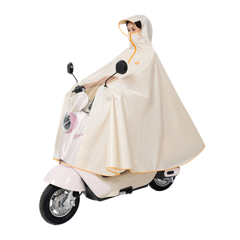 Heavy-duty Raincoat for Electric Scooters Motorcycle Poncho Oversized Full-body Waterproof Rain Cape for Men and Women Long Riding Raingear