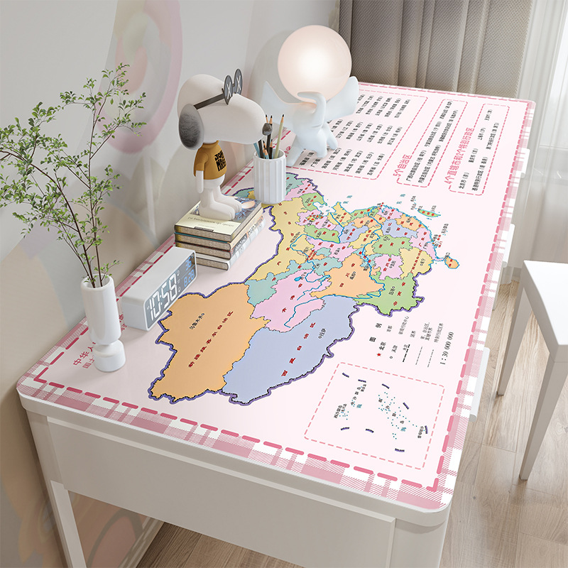 Mesa de dibujos animados estera de cuero estera del escritorio impermeable a prueba de aceite engrosada estera de tabla respetuosa del medio ambiente inodoro aprendizaje escritura estera de escritorio
