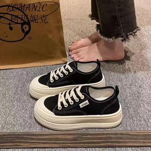 Komanic Canvas Shoes 2024 New Summer Casual Sports Sneakers Thick-Soled Super Soft Platform-Soled Versatile Cloth Shoes