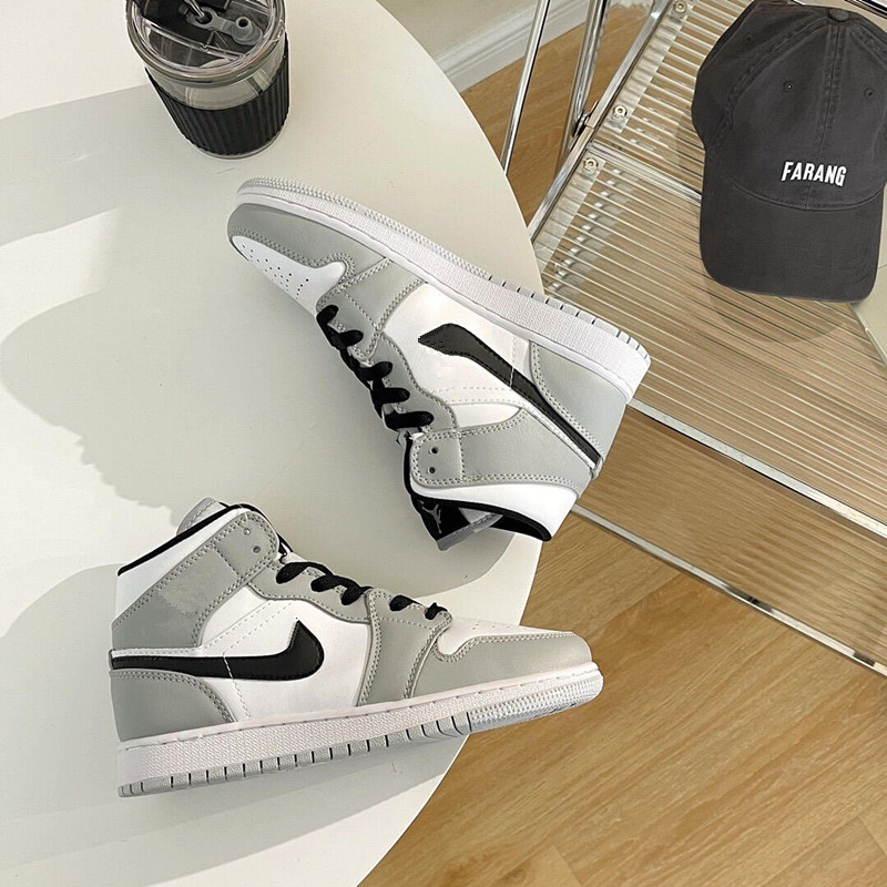 Putian 2025Aj1 Joe 1 Mid-Top Spring and Summer Men's and Women's Genuine Leather Thick-Soled Casual Shoes, Flat Shoes, Available in Multiple Colors