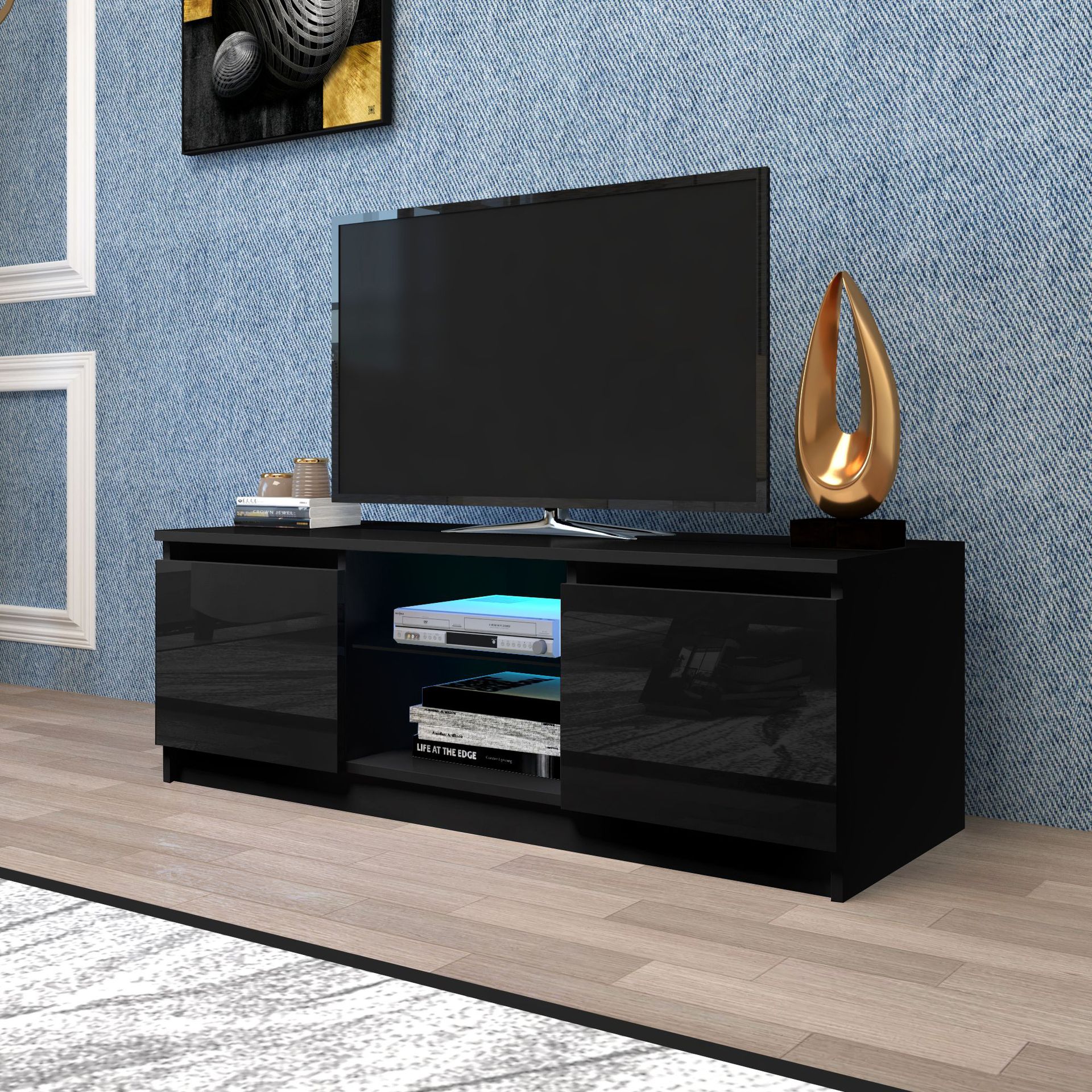 [Luz vida hogar] moderno minimalista TV gabinete mesa de café sala de pared gabinete fabricante LED TV gabinete