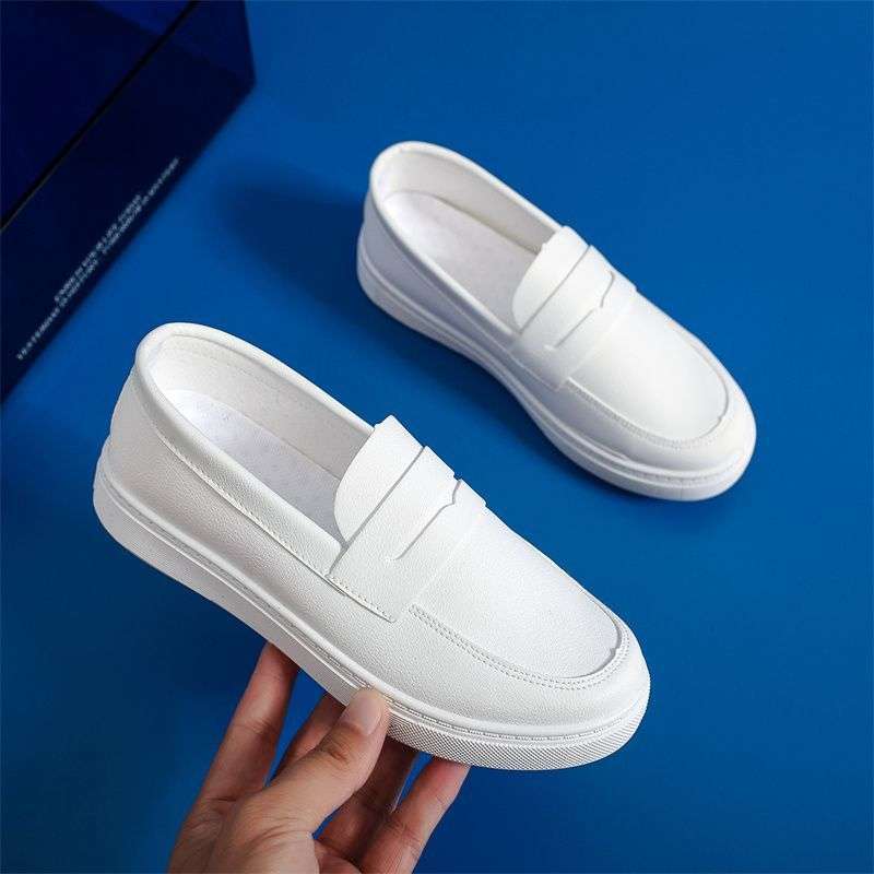 간호사 신발 여성 흰색 플랫 미끄럼 방지 캐주얼 신발 가볍고 편안한 신발 작은 흰색 신발 Laobei 작업 천 신발