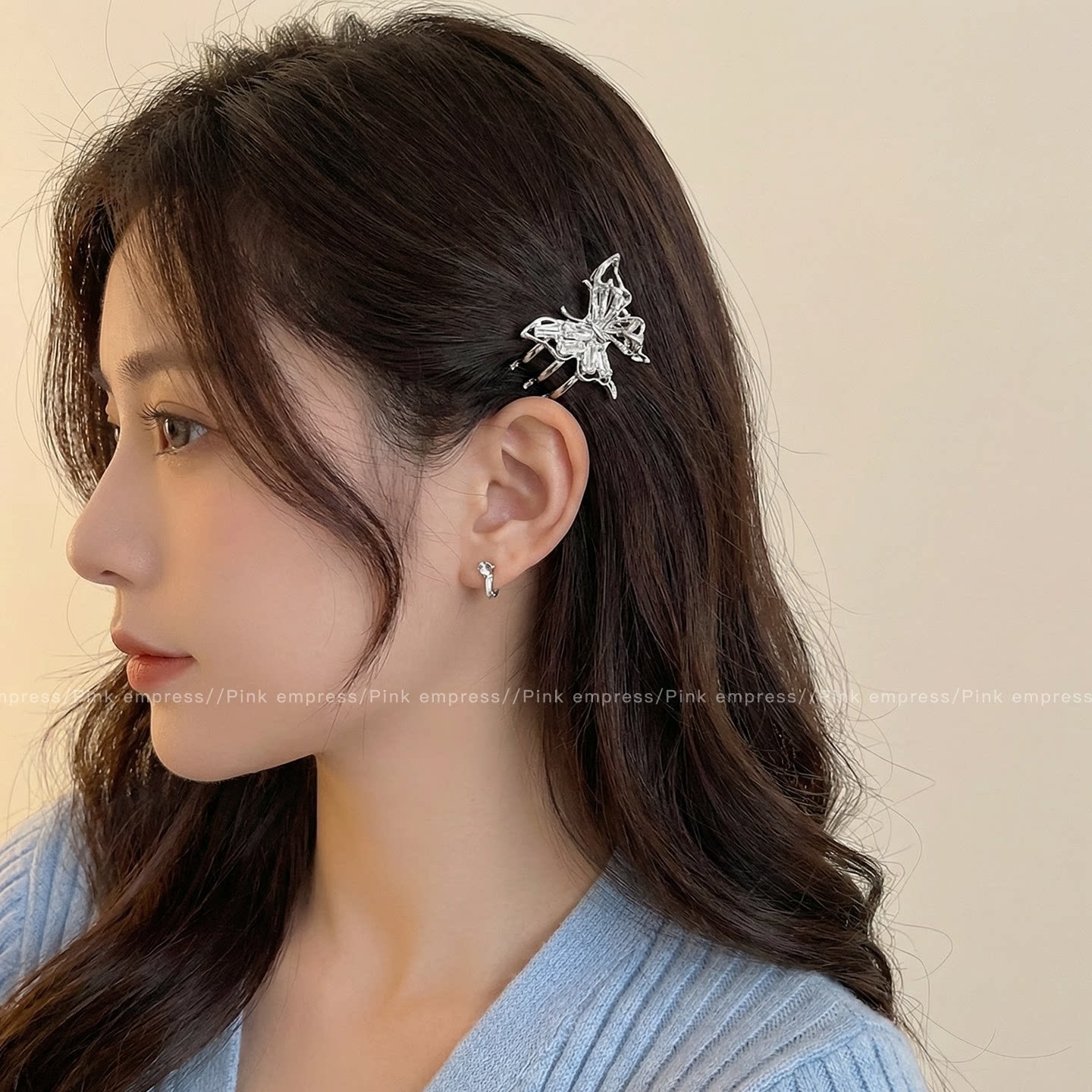 1# 나비 미니 집게핀 약 4cm