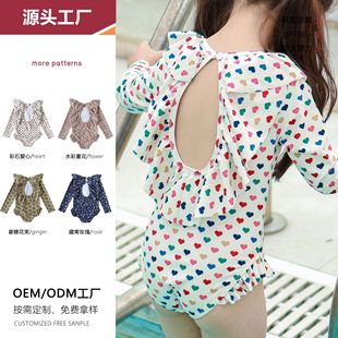 Girls Baby Ins Lace Backless One-Piece Swimsuit 25 Years Princess Seaside Vacation Swimsuit Sun Protection Swimsuit Summer