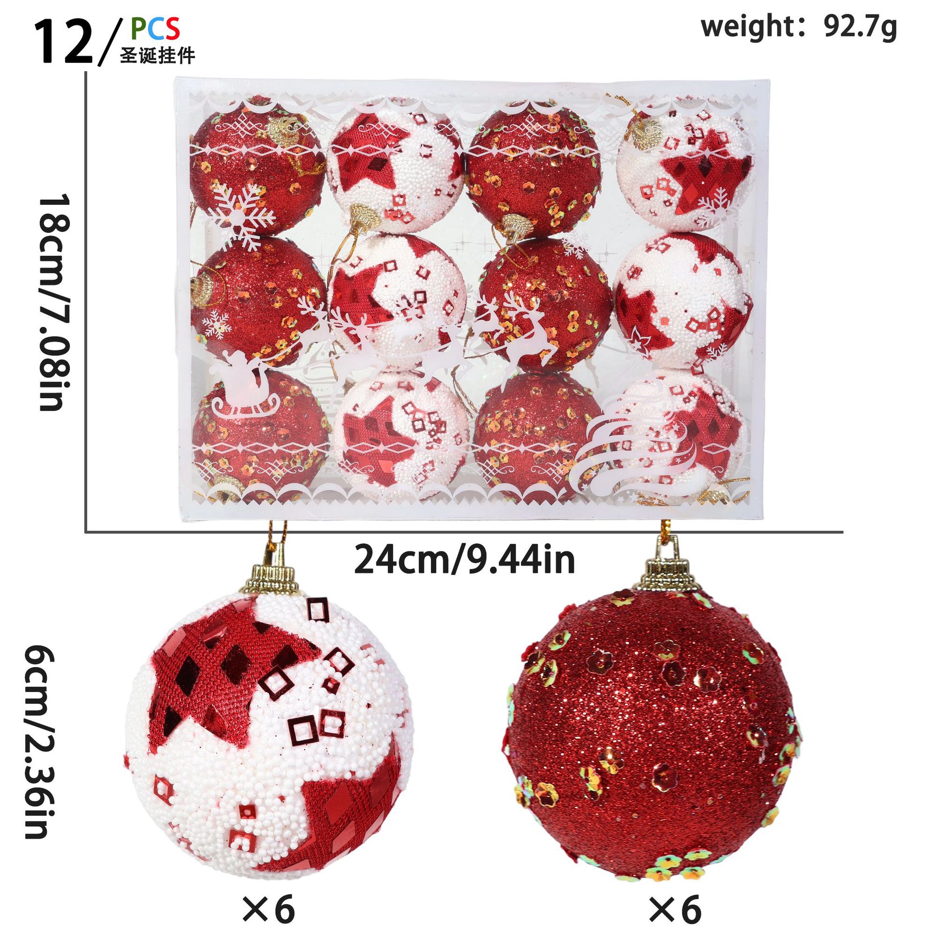 Transfronterizos nueva espuma de Navidad sequinilla bola de Navidad decoración de árbol de Navidad fiesta escenario de decoración bola