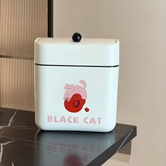 クリーム風の台所のゴミ箱は腰をかがめないで家庭用の壁掛けの紙くずかごをひっくり返して蓋をします。