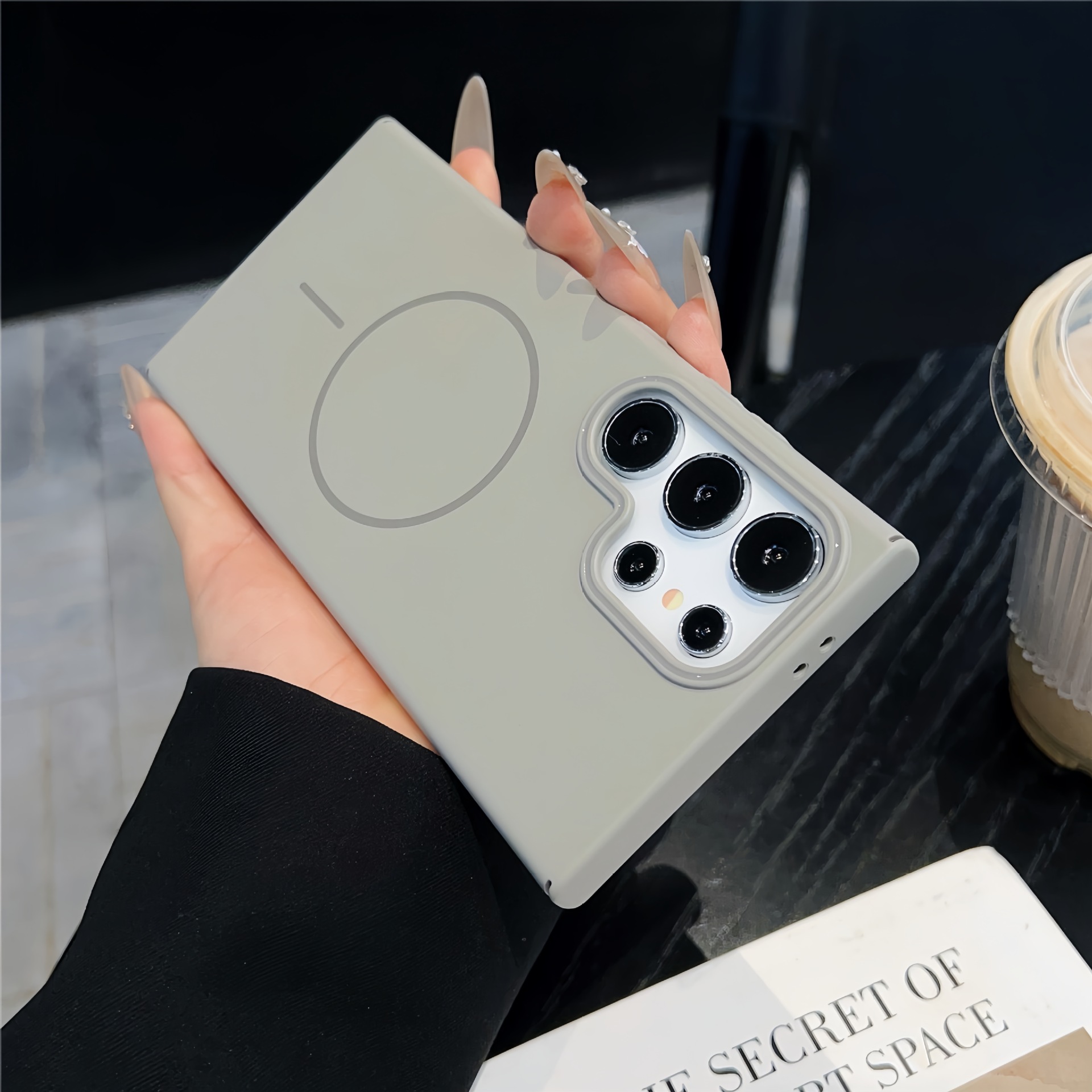 Aplicable a Samsung S26Ultra Soft Ring Magnetic Phone Case S25plus Skin Magnetic Case Anti-fall Protector