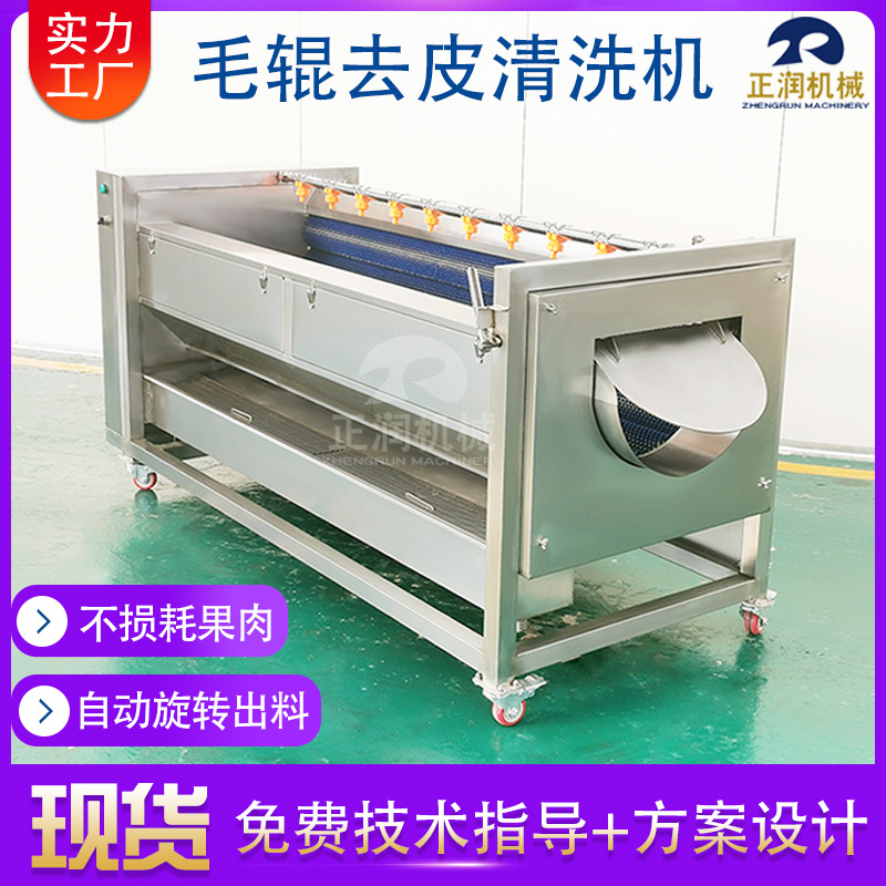 新款全自动土豆去皮机 商用连续式红薯清洗机 大产量芋头去皮机