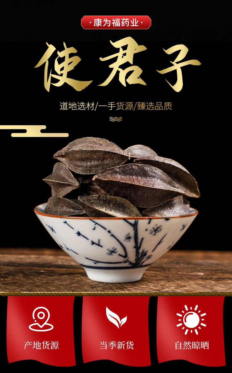 Shi Jun Zi (Quisqualis indica) — Dried Rangoon Creeper Fruit for TCM Decoction & Powder overview