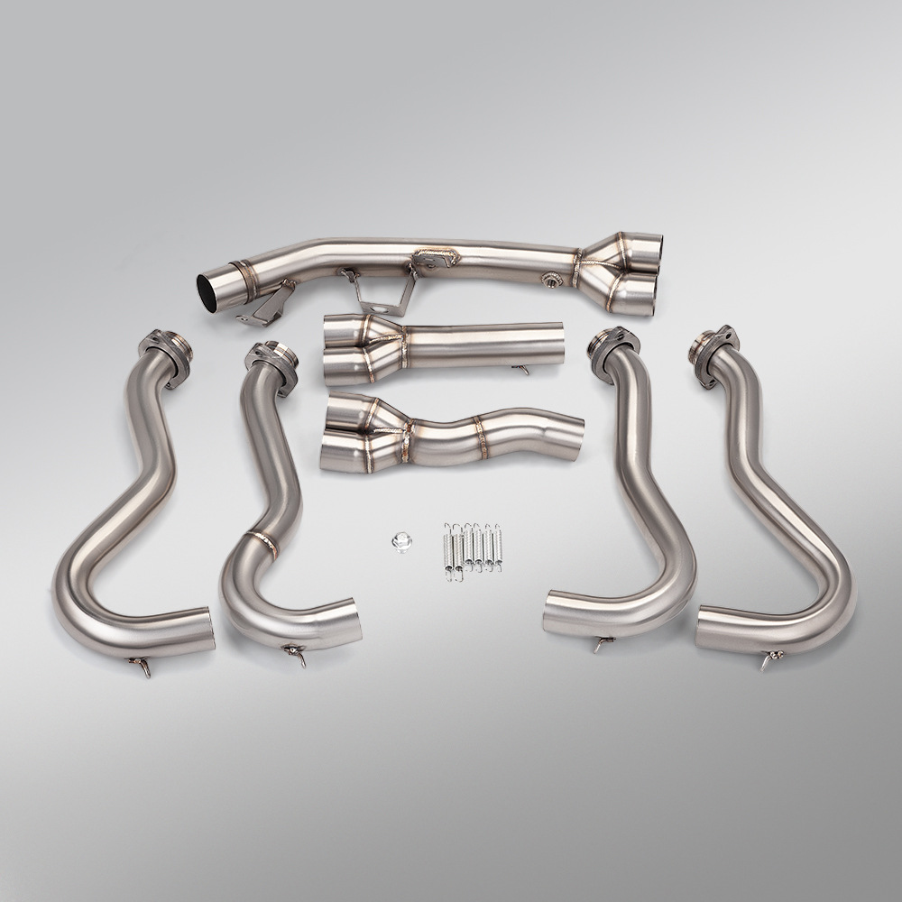 Motorcycle modification: Suitable for GSXR600 750 original diameter front exhaust pipe, connects to the original tail section