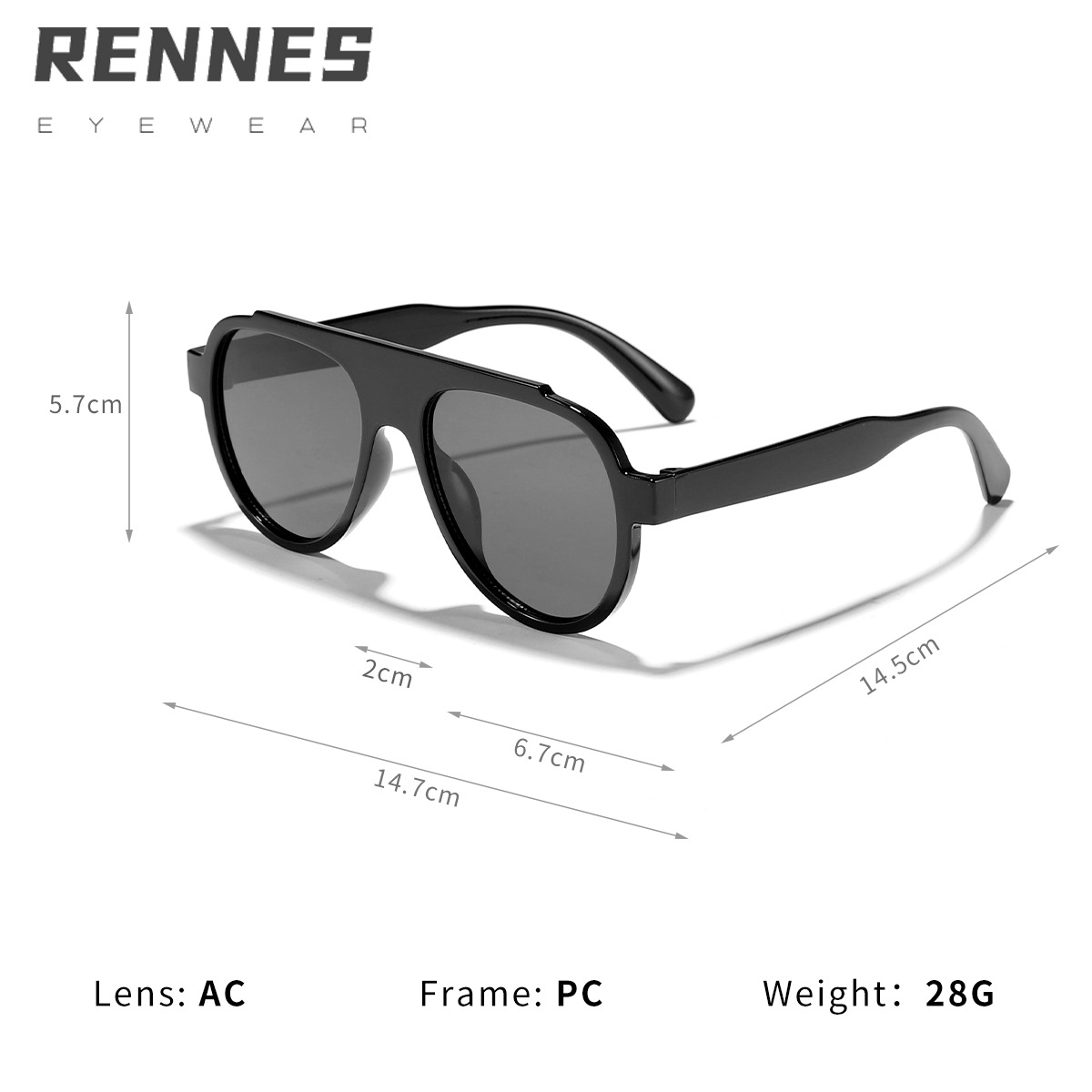 Nuevas gafas de sol de personalidad europeas y americanas, gafas de sol de conducción para hombre, gafas de sol de viento de marco grande anti-ultravioleta