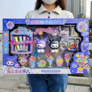 DIY手工冰淇淋水晶奶油胶套装益智女孩儿童玩具招生机构批发