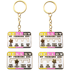 跨境我的代詞選擇胸針 HELLO我的社交選擇新款金屬掛件徽章