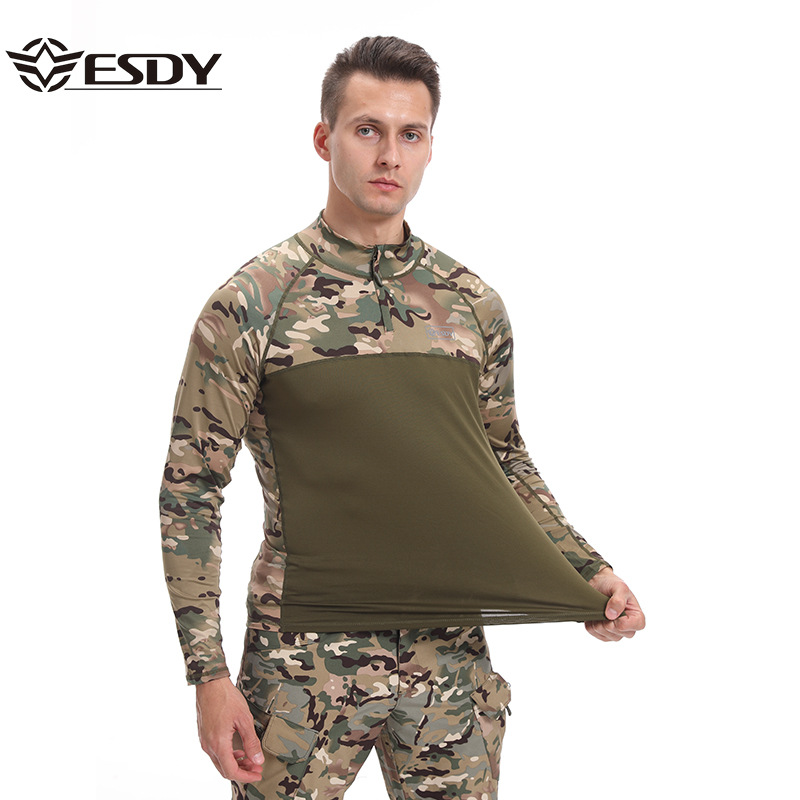 Men's camouflage summer travel long-sleeve