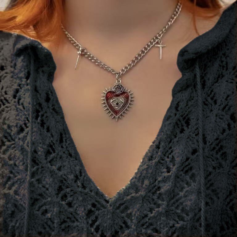 Retro necklace, sweater, spring accessory, 2 carat