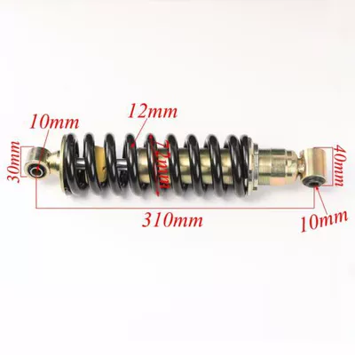 YOSS motosiklet GY200 ATV mərkəzi amortizatoru, qalın yaylı 310-12mm