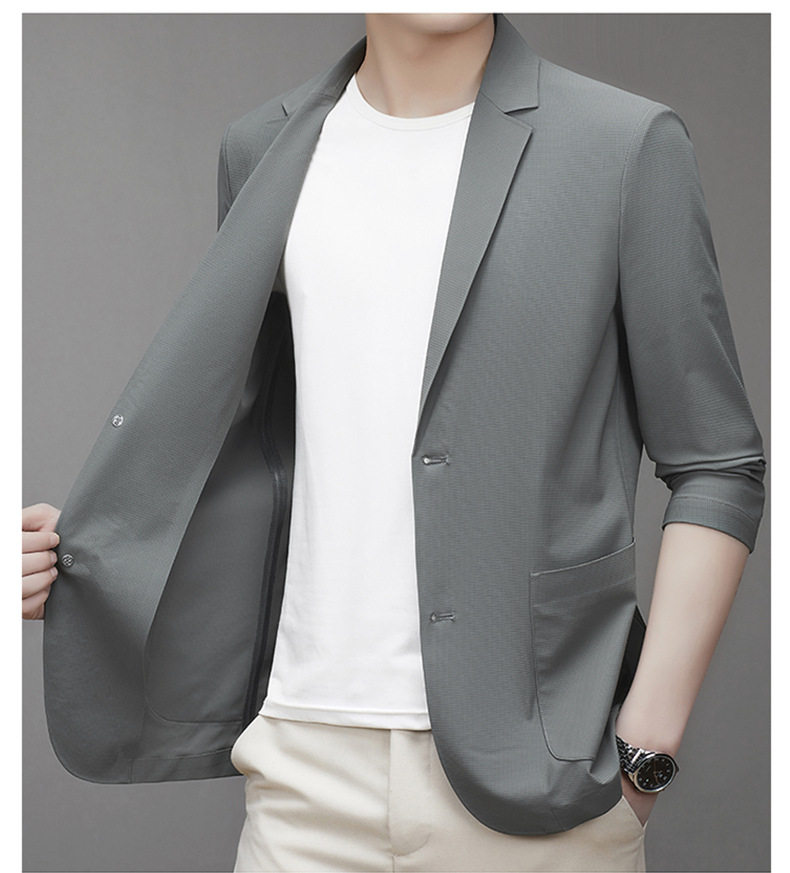 Áo vest nam chống nắng mỏng nhẹ phủ chống thấm, co giãn, không cần ủi, dáng ôm — Màu đen, Xanh lục xám, Xanh hải quân chi tiết 14