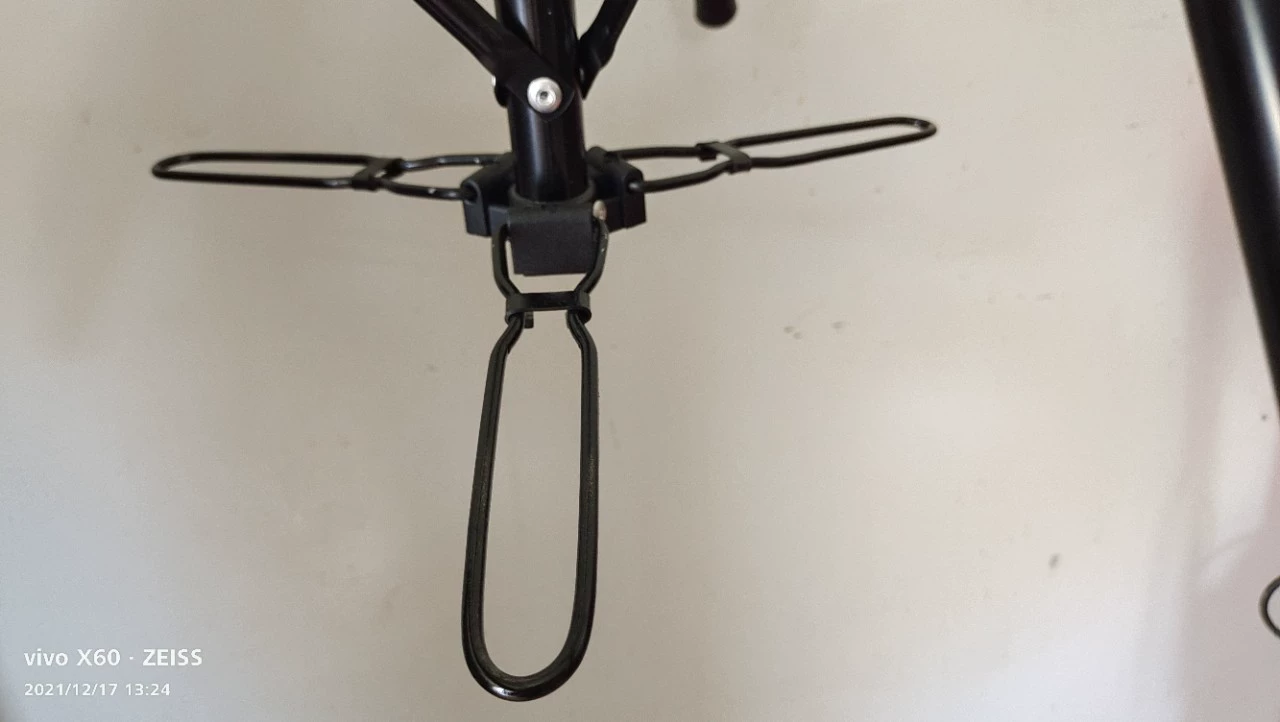 Tubing, mannequin head, tripod