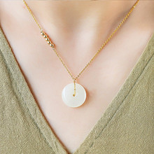 和田玉项链 设计简约 气质冷淡手工项链饰品 厂家直销