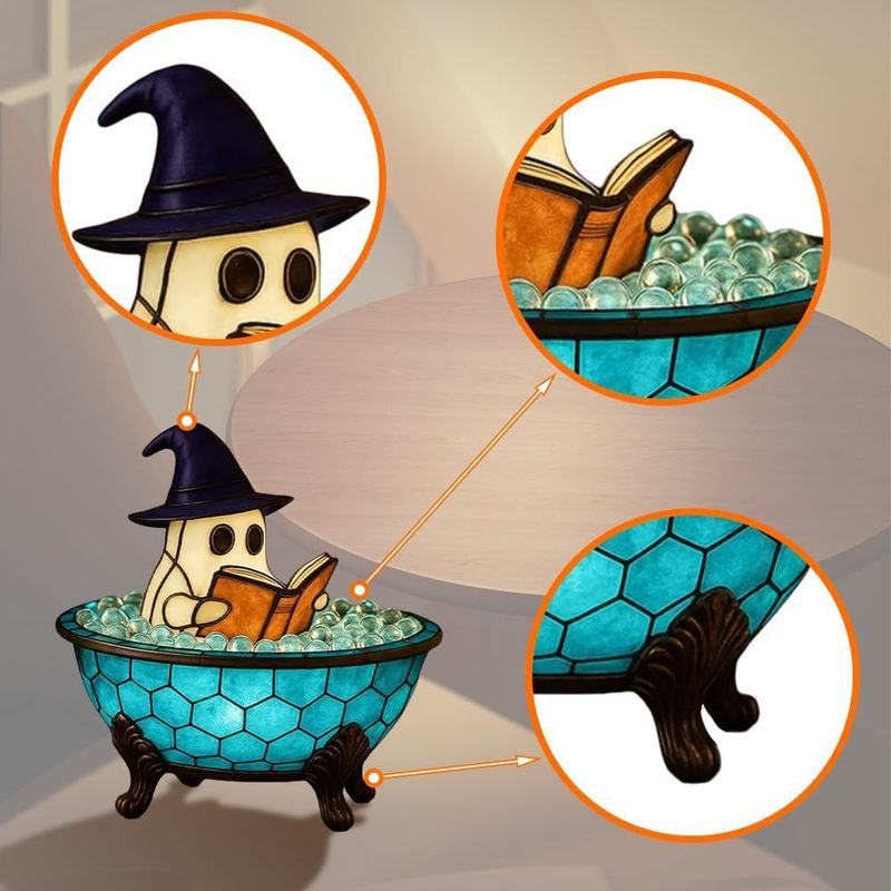 クロスボーダーゴーストバブルバスライトハロウィンゴーストナイトライト変色雰囲気ライトハロウィンギフト用ゴーストバス|undefined