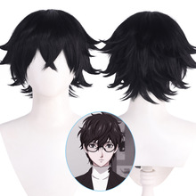 蓝金金cosplay假发女神异闻录5雨宫莲 第五人格 电竞佣兵皮肤打毛