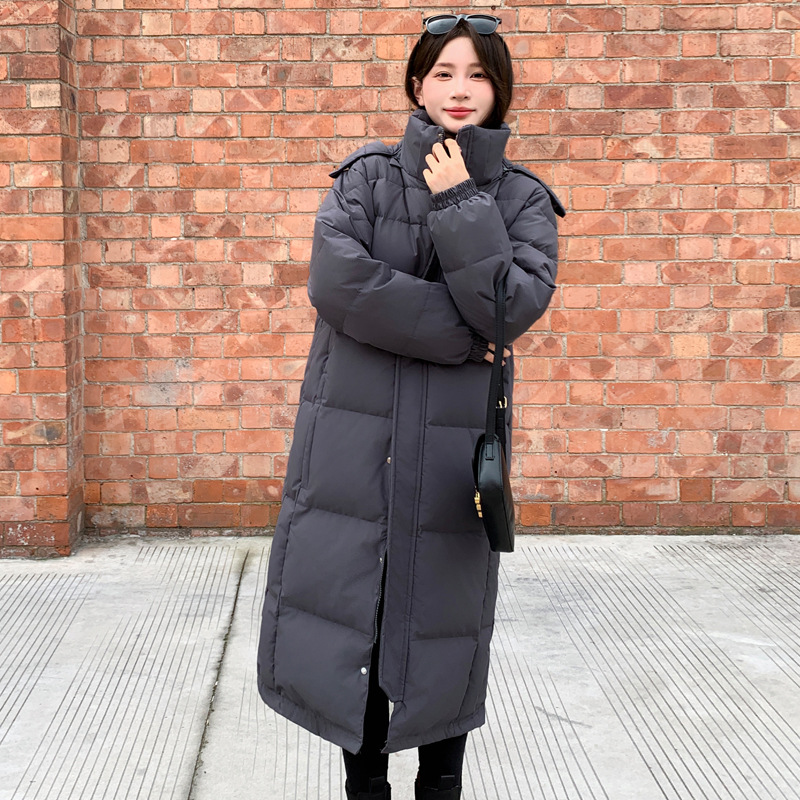Europa y América ropa de algodón de estilo femenino sobre la rodilla suelta estilo coreano de pan de estilo de Hong Kong ropa de algodón 2024 nueva chaqueta de algodón de moda