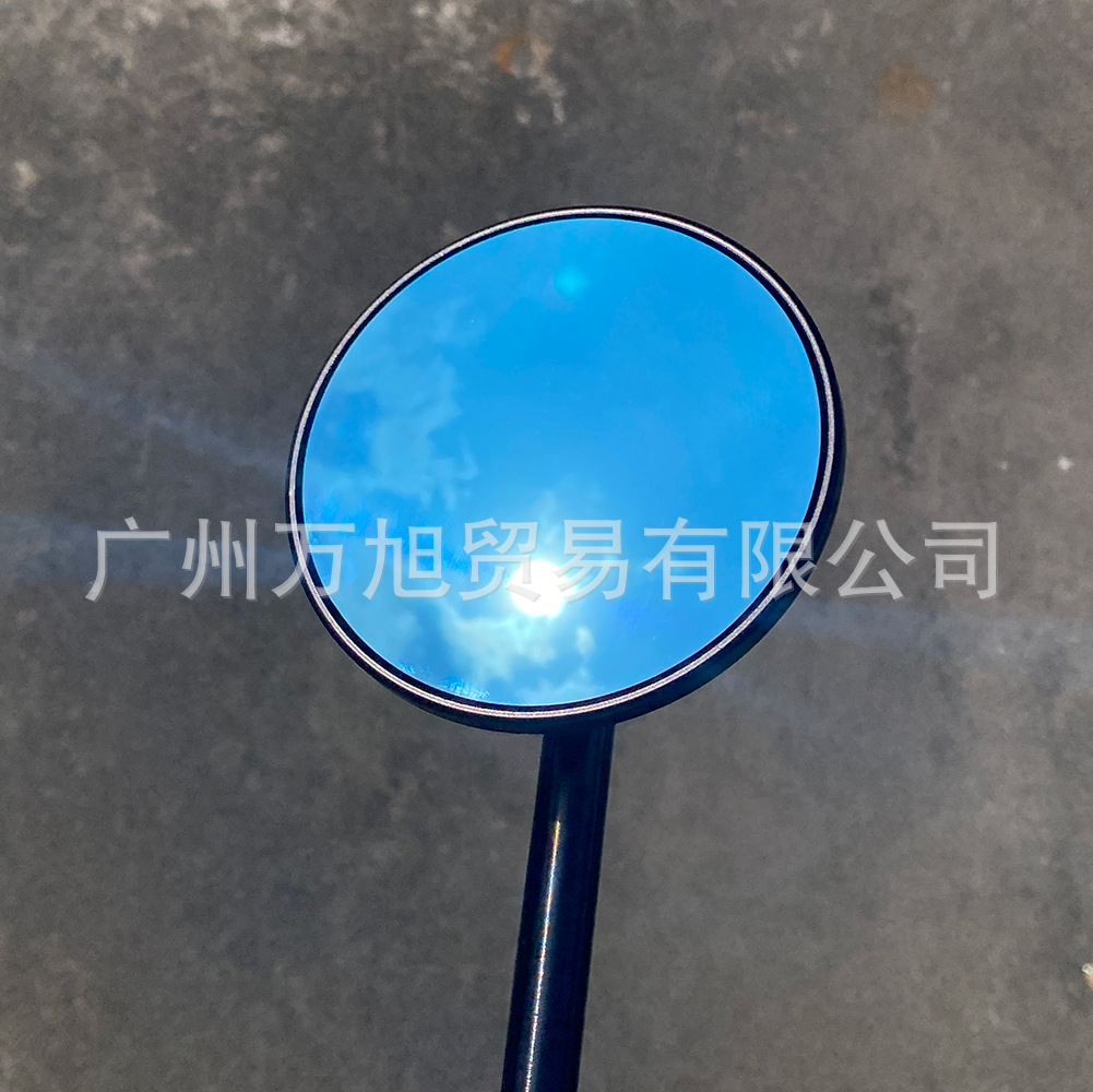 Universal Motorcycle Rearview Mirror Cnc Aluminum Round Blue Lens Motorcycle Rearview Mirror Handlebar Mirror