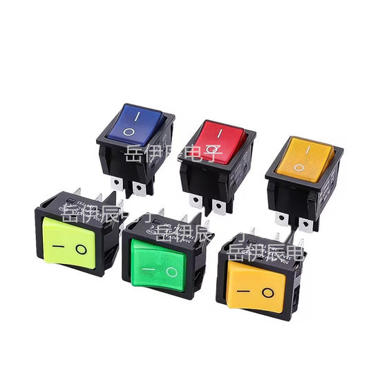 KCD4 rocker switch high current 40A rocker switch KCD4 four-leg two-gear six-leg two-gear with light