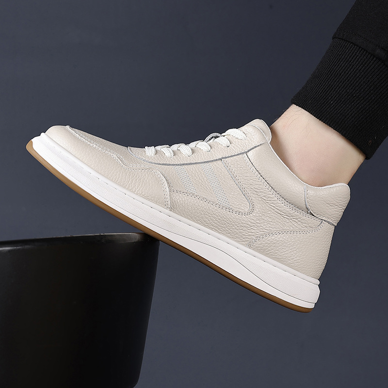 Top invierno de piel de vaca zapatos de algodón de hombre zapatos cálidos casuales de cuero y terciopelo zapatos blancos de hombre zapatos de hombre zapatos de hombre