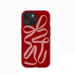 インスタ映えする赤いリボン付きスマホケース、Apple 17/14/13/X/8P/SE2対応フィルムケース一体型