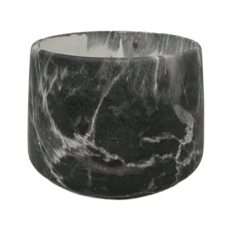 Maceta de cerámica suculenta con patrón de mármol, transferencia de agua, maceta de cactus mediano, conjunto redondo, maceta creativa transfronteriza