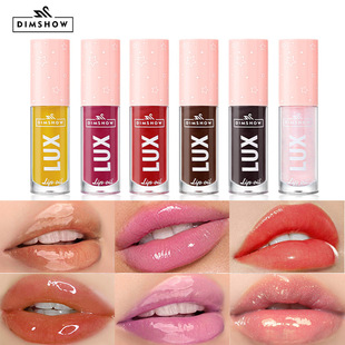 Cross-Border 6-Color Lip Gloss Set, Lip Oil, Lip Glaze, Mirror Long-Lasting Pearlescent Pouty Lip Plumping Lipstick, Transparent Lip Gloss