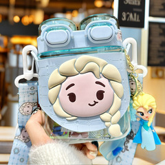 三麗鷗酷洛米草莓熊蜜蜜雙飲杯兒童學生專用tritan塑料杯新款水杯