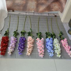 仿真單枝紫羅蘭飛燕草婚慶路引插花裝飾假花家居婚禮擺件千代蘭