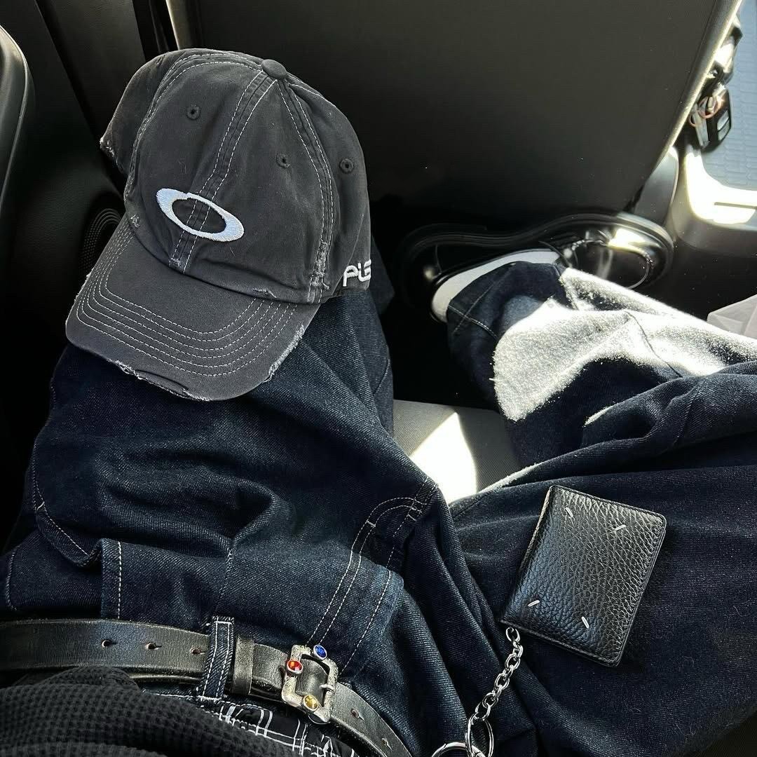 高品质pie Oakle联名欧克水洗做旧磨破棒球帽遮阳帽防晒帽男女