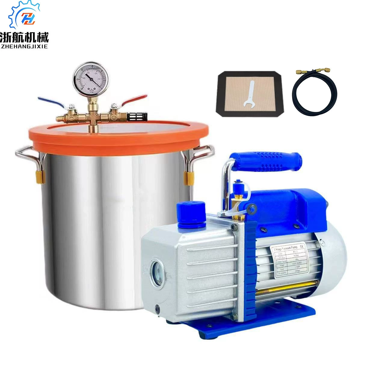 Вакуумный бочонок с вакуумным насосом, эпоксидная смола AB клей силиконовый Дозирующий клей капельный гипсовый вакуумный пеногаситель