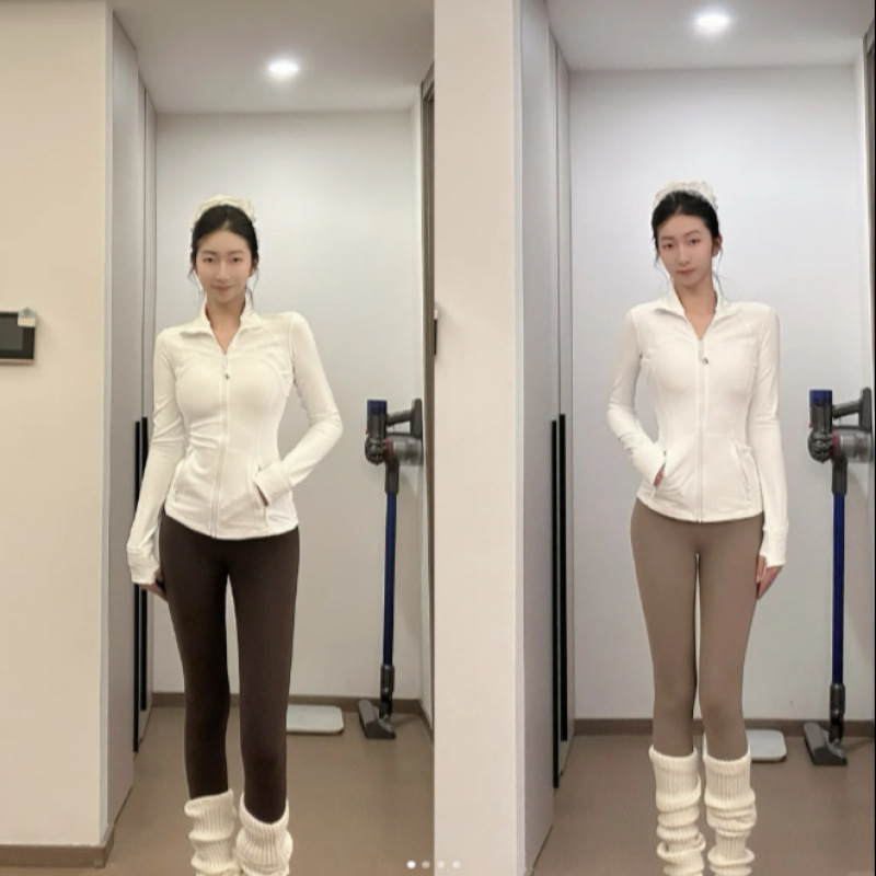 Yoga Jacket for Women 2025 New Slim Fit Top Sports Tight Cycling Suit Fitness Wear Pilates Outfit