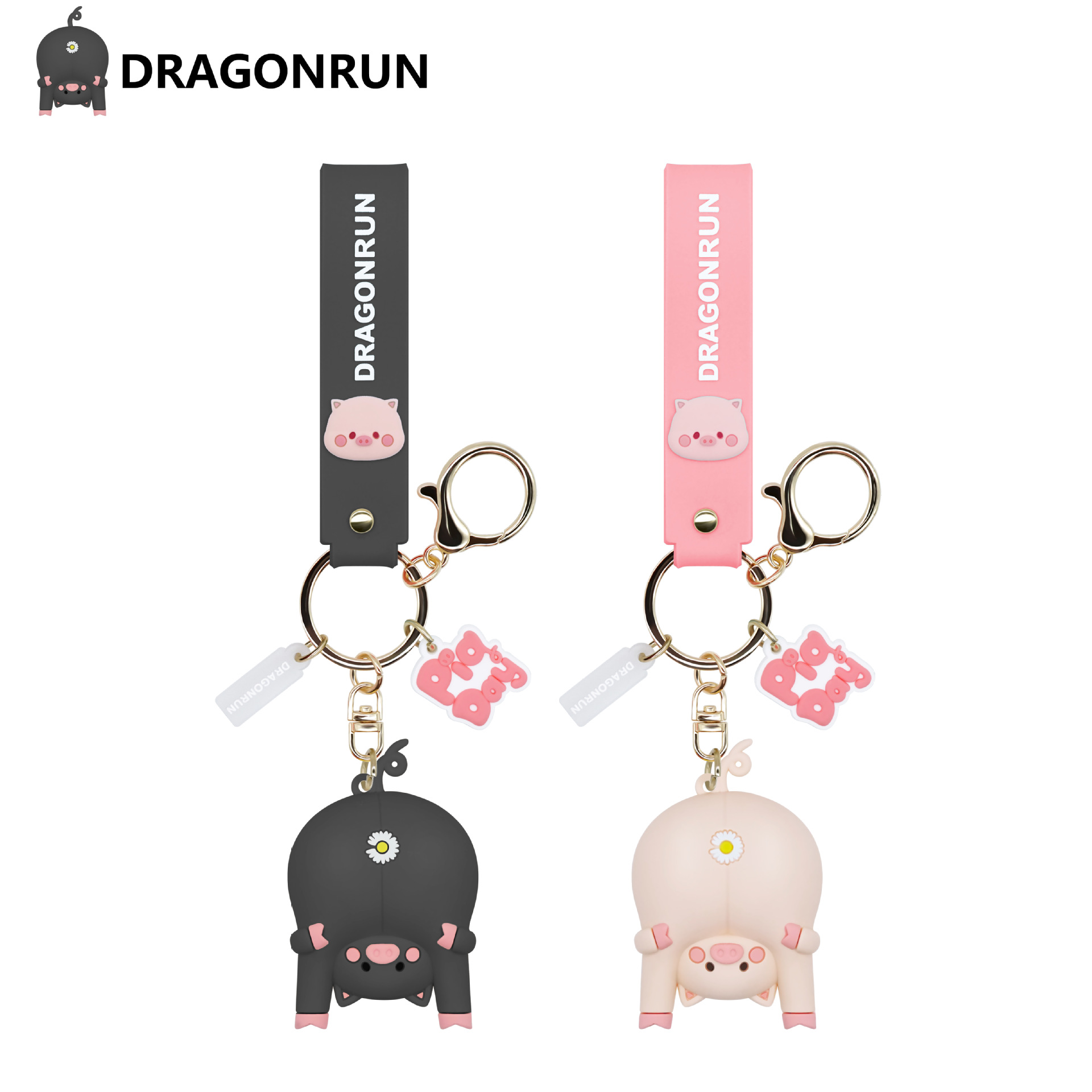 卡通创意PVC软胶钥匙扣 汽车钥匙扣猪小菊钥匙扣挂件背包可爱挂件