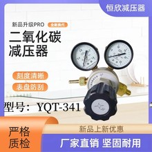 恒欣防爆防震YQT-341 二氧化碳减压器单级双表减压阀国标压力表